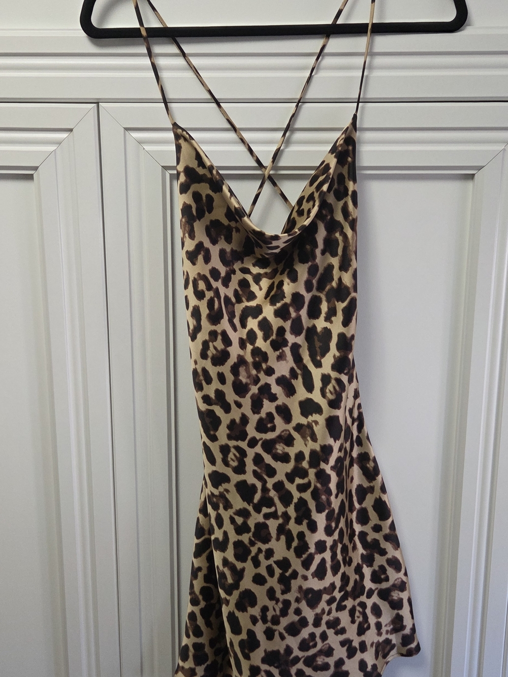 Zara Leopard-Print Slip Dress in Beige and Brown Tones